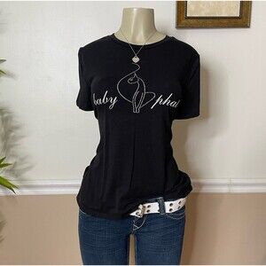 Baby Phat Women’s Y2K Vintage Bling Rhinestone Graphic Baby Tee Top